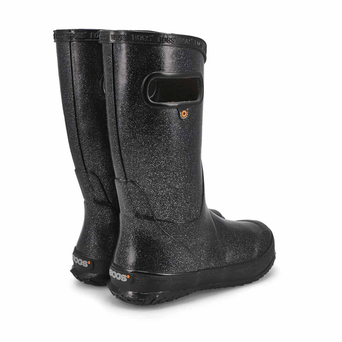 Botte de pluie RAINBOOT GLITTER, noir, filles