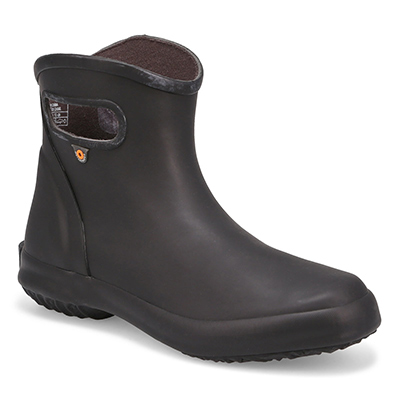 Botte de pluie Patch Ankle, noir, femmes