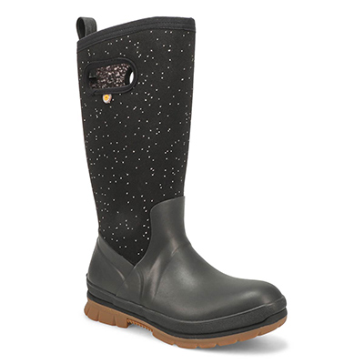 Lds Crandall Tall Speckle Wp Boot- Blk
