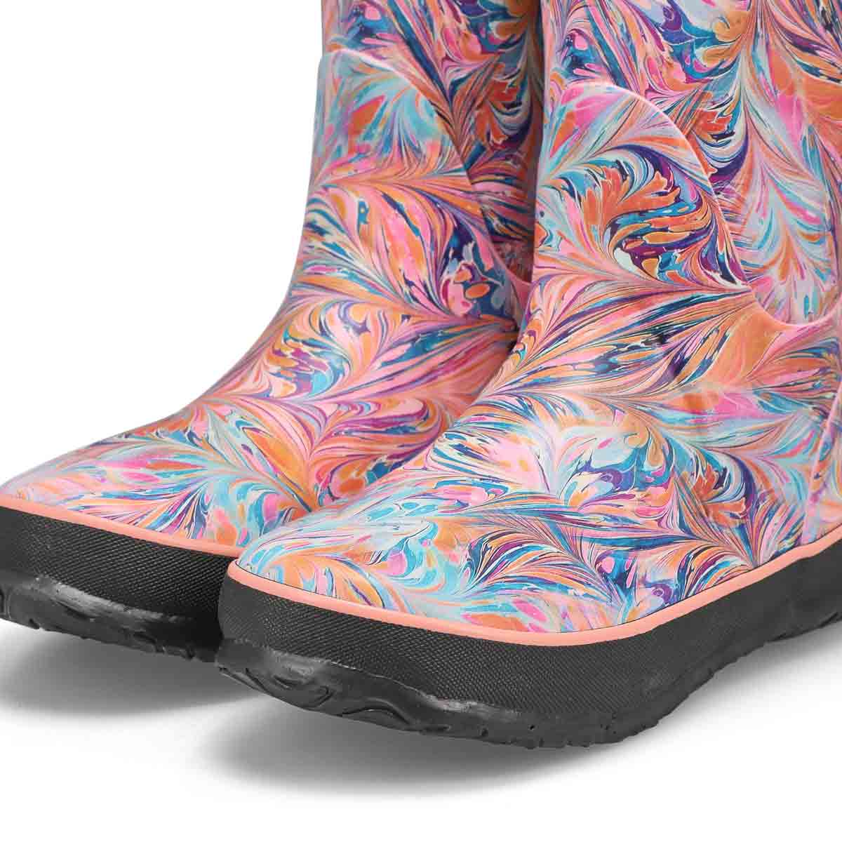 Botte de pluie RAINBOOT MARBLE, corail, filles