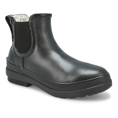 Lds Amanda II Plush Waterproof Chelsea Boot - Black