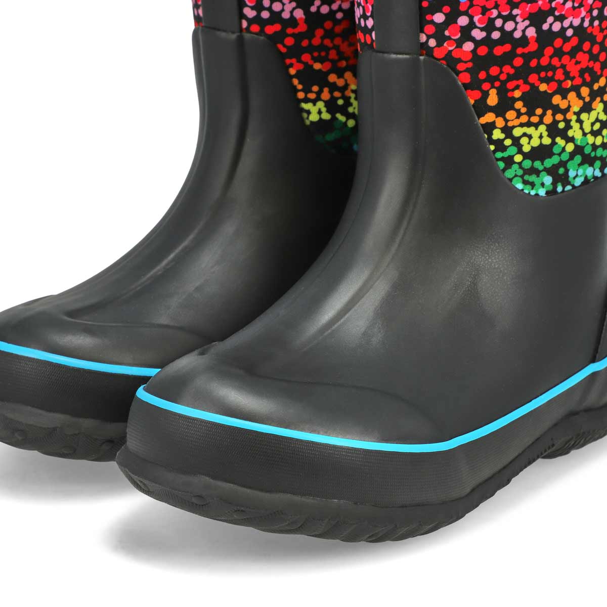 Girls' Classic Rainbow Waterproof Boot - Black