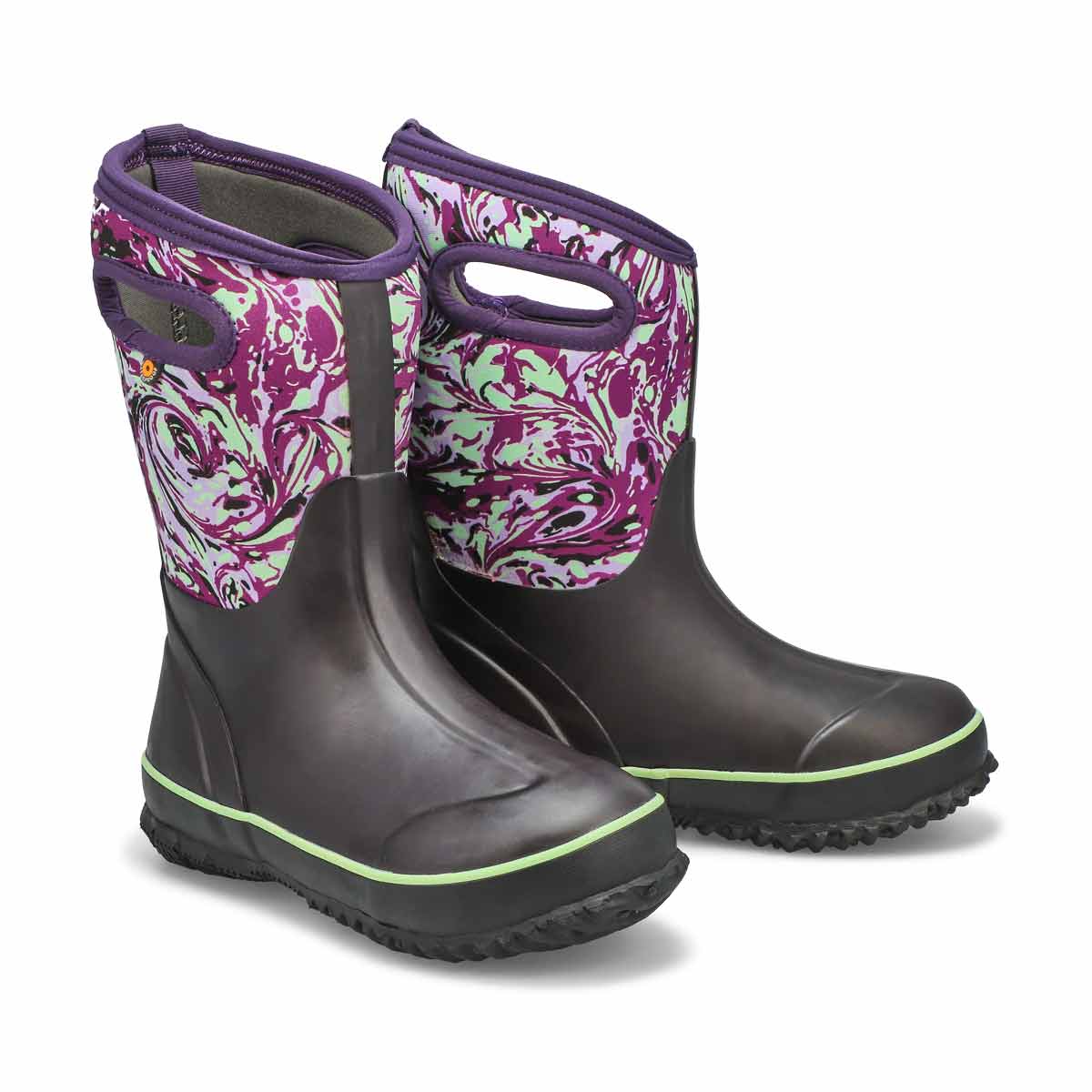 Girls' Classic Marble Waterproof Boot - Purple