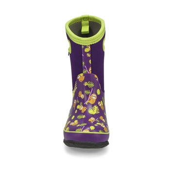 Botte d'hiver imp. CLASSIC SLOTH, violet, filles
