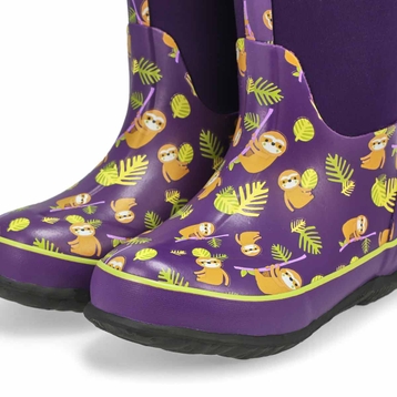 Botte d'hiver imp. CLASSIC SLOTH, violet, filles