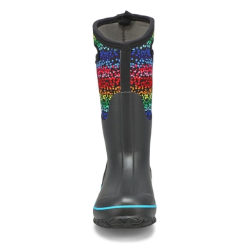 Women's Classic Rainbow Dots Waterproof Boot - Mul