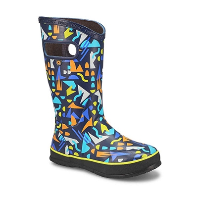 Bys Sparse Geo Waterproof Rainboot - Navy/Multi