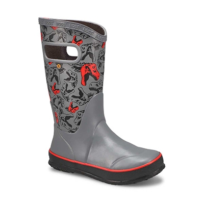 Botte de pluie Cool Dinos, gris, garçons