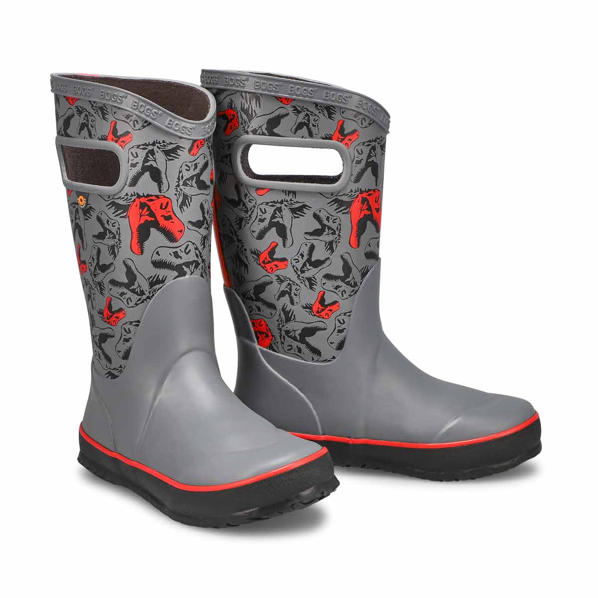 Botte de pluie imp. COOL DINOS, gris, garçons