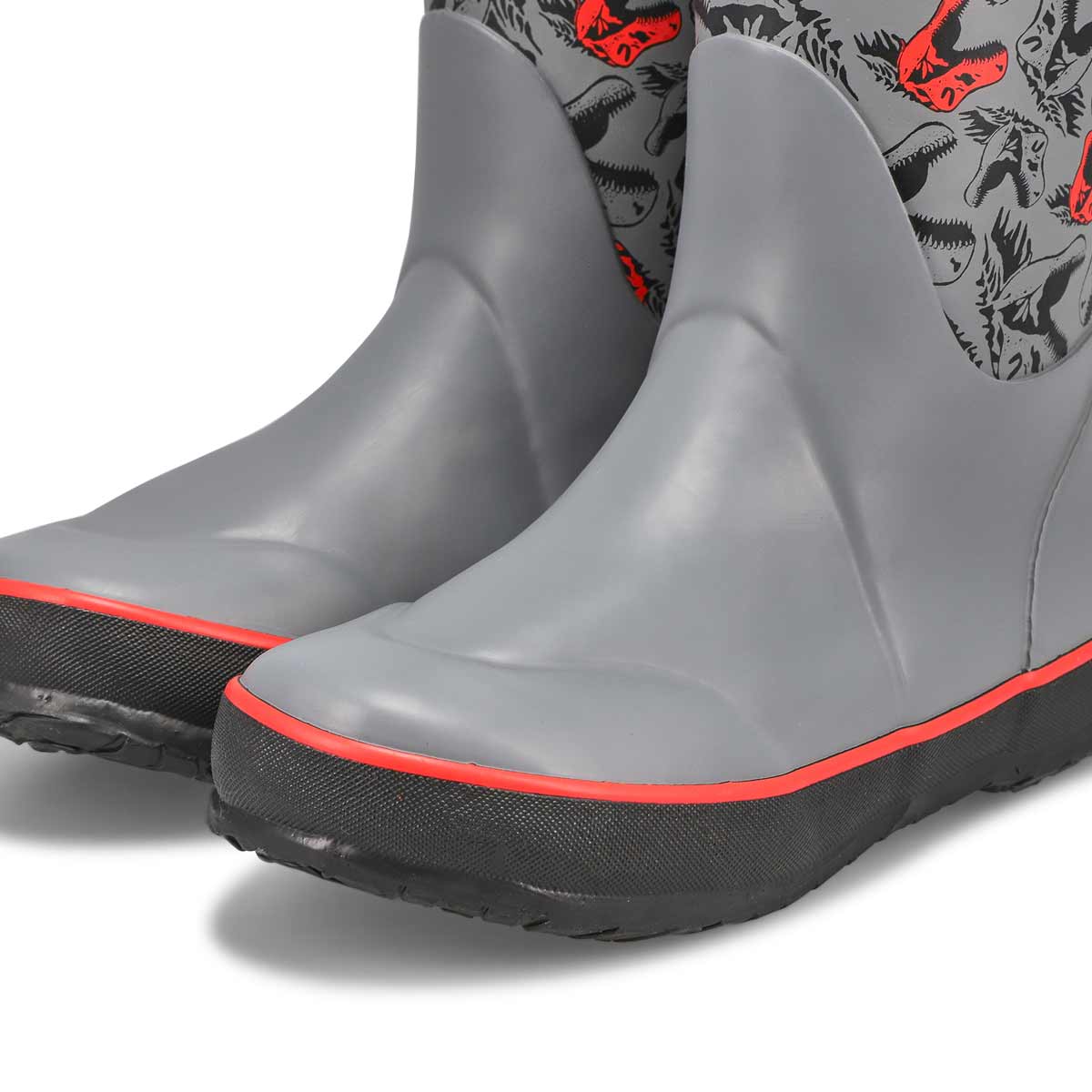 Botte de pluie imp. COOL DINOS, gris, garçons