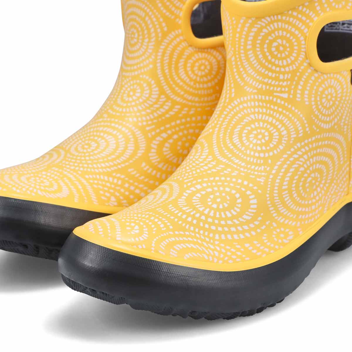 Women's Patch Ankle Rain Boot -Sunglow/ Gold