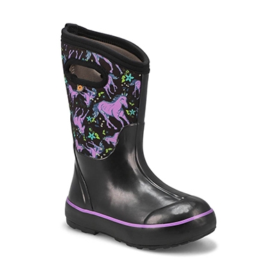 Botte Classic II Unicorn Awesome, noir/multi, filles