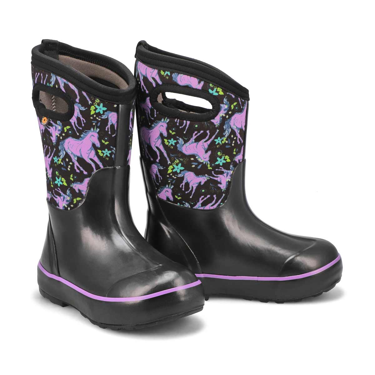 Girls' Classic II Unicorn Awesome Boot - Black