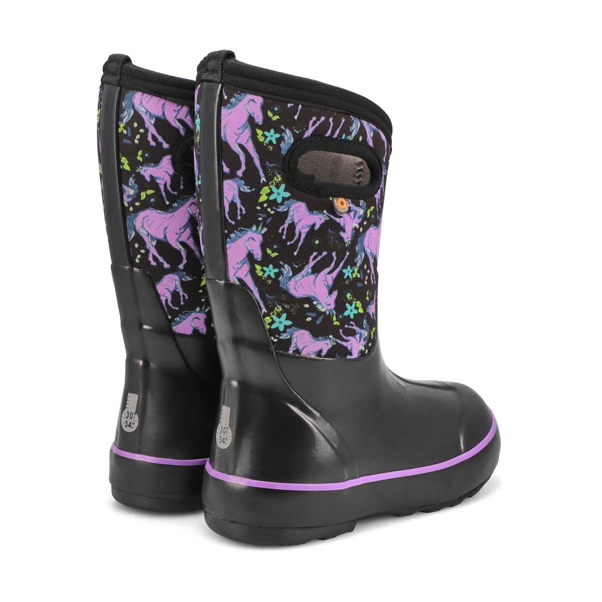 Girls' Classic II Unicorn Awesome Boot - Black