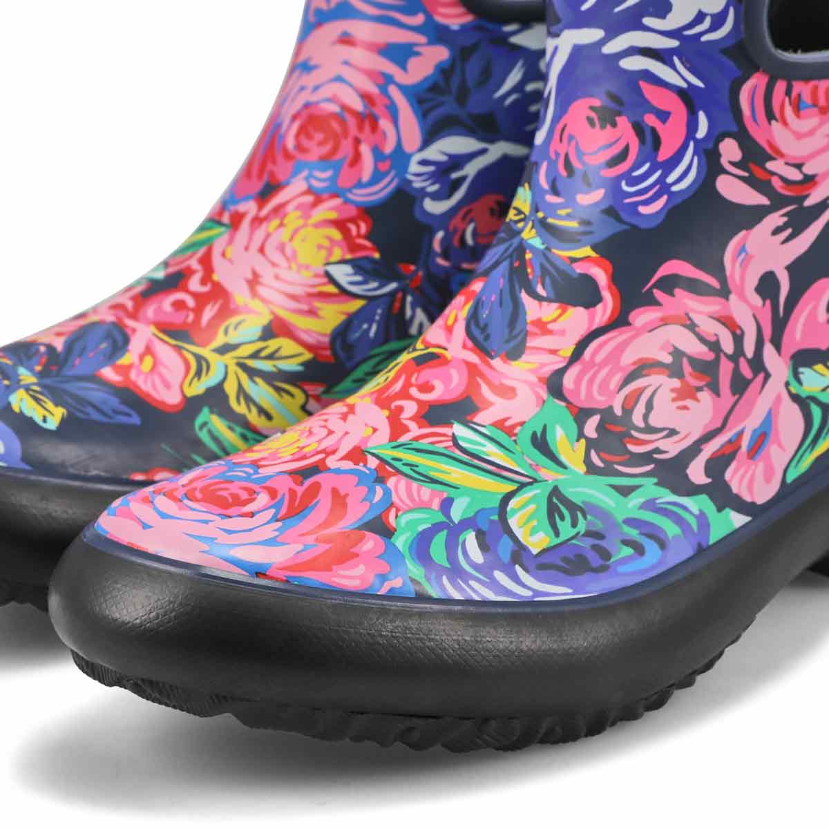 Women's Patch Ankle Rain Boot - Rose Multi
