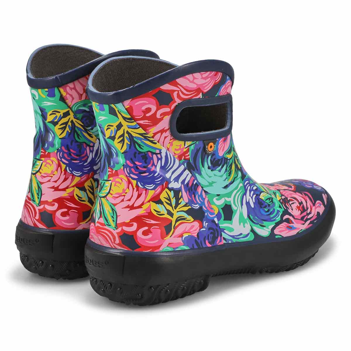 Women's Patch Ankle Rain Boot - Rose Multi