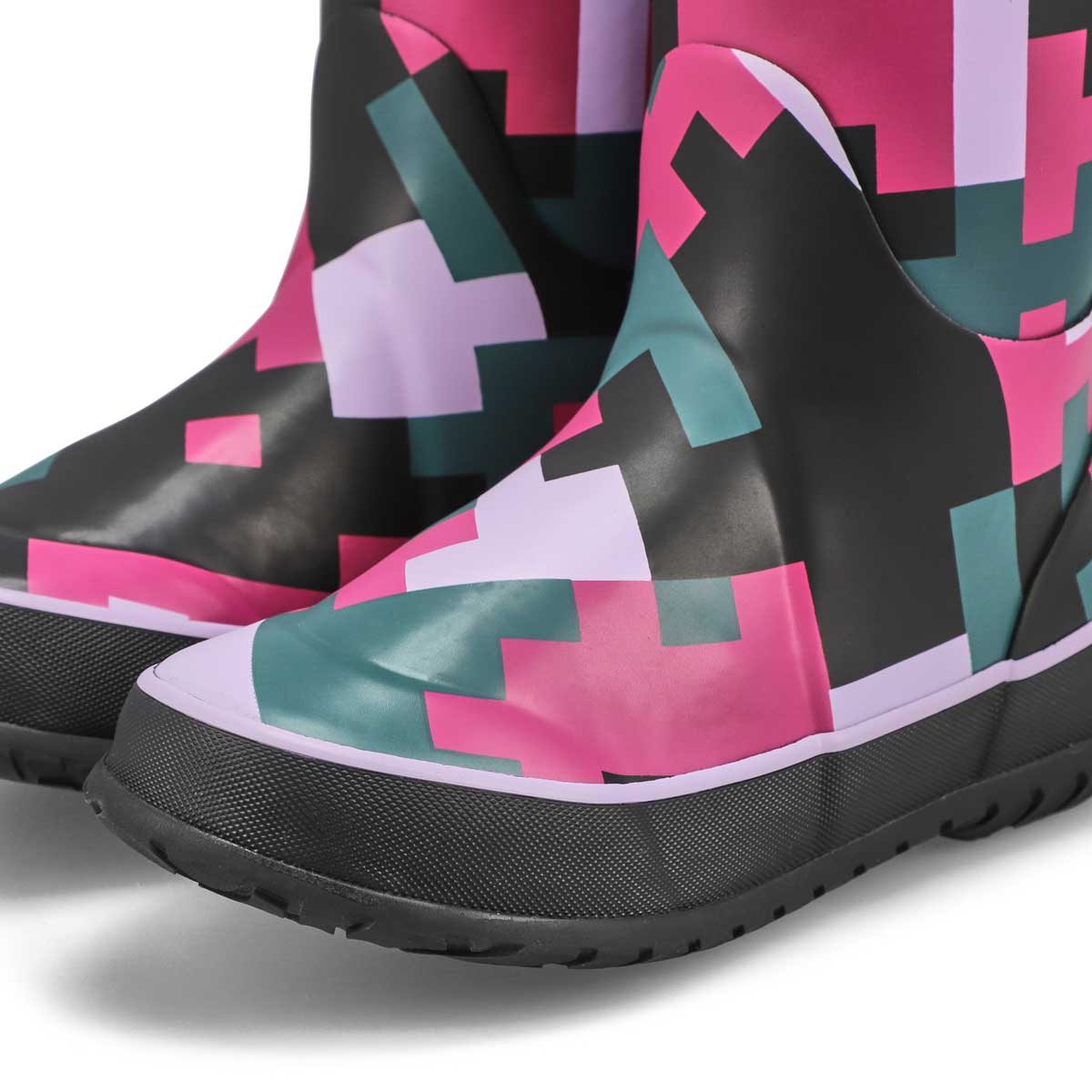 Girls Big Camo Rain Boot - Black Multi