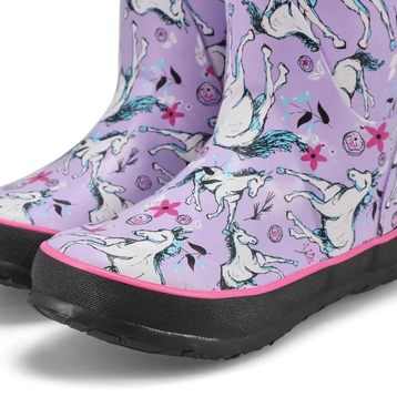 Girl's Unicorn Awesome Rain Boot -Lavender