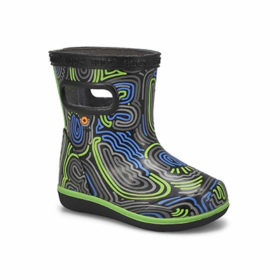 Botte de pluie Skipper II Cloud Geo, noir/multi, bébés-G