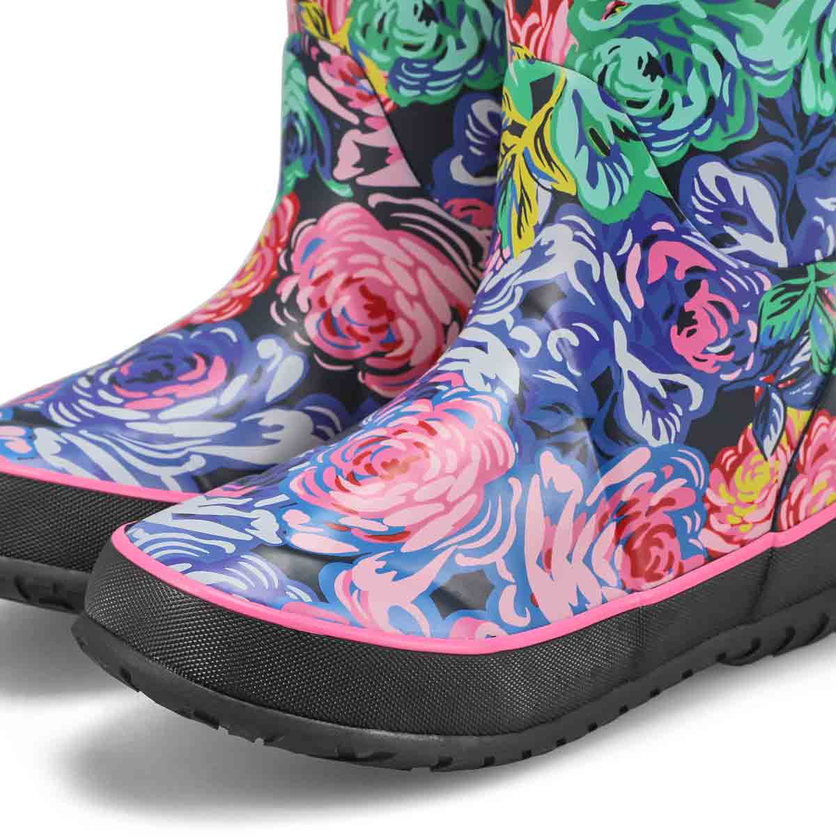 Girls Rose Garden Rain Boot - Rose Multi