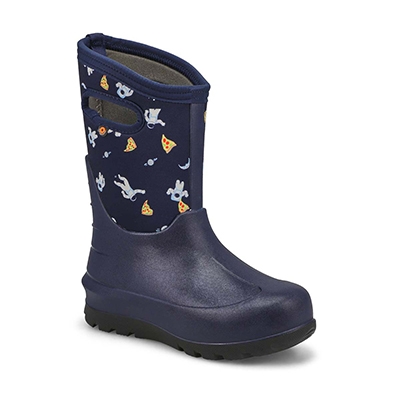 Bys Neo-Classic Space Pizza Waterproof Boot - Navy Multi