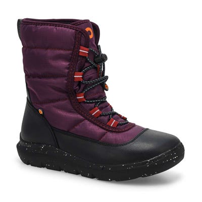 Botte d'hiver imperméable SKYLINE SNOW, prune, filles