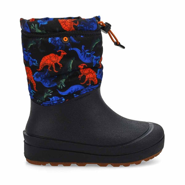Boys' Snow Shell Real Dino Waterproof Winter Boot - Black/Multi