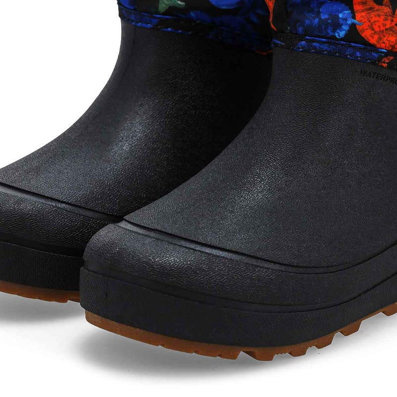 Boys' Snow Shell Real Dino Waterproof Winter Boot - Black/Multi