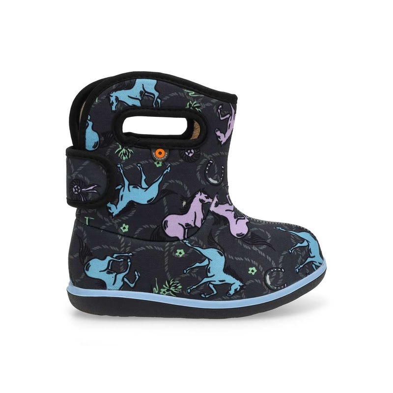 Infants'  Baby Bogs II Horses Waterproof Boot - Dark Grey/Multi
