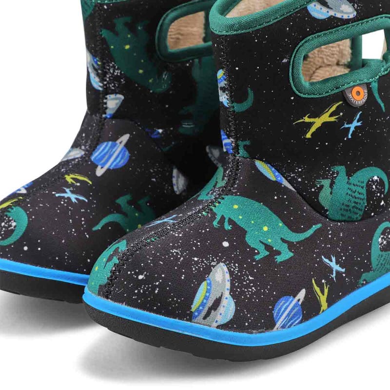 Infants' Baby Bogs II Jurassic Dino Waterproof Boot - Black/Multi