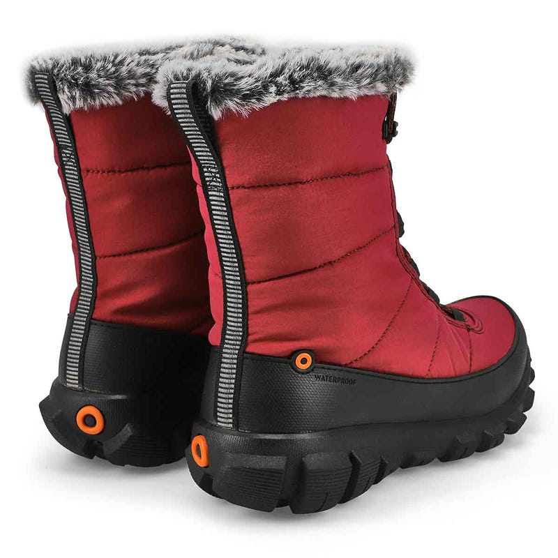 Women's Cedar Quilt Lace Waterproof Boot - Garnet
