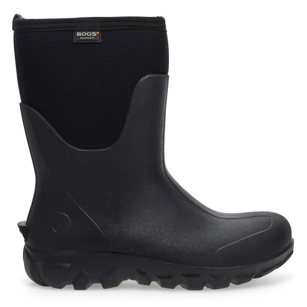 Botte imperméable mi-montante CLASSIC SEAMLESS MID, noir, hommes