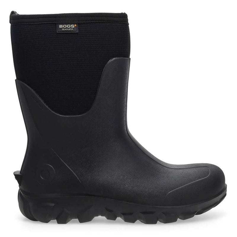 Botte imperméable mi-montante CLASSIC SEAMLESS MID, noir, hommes