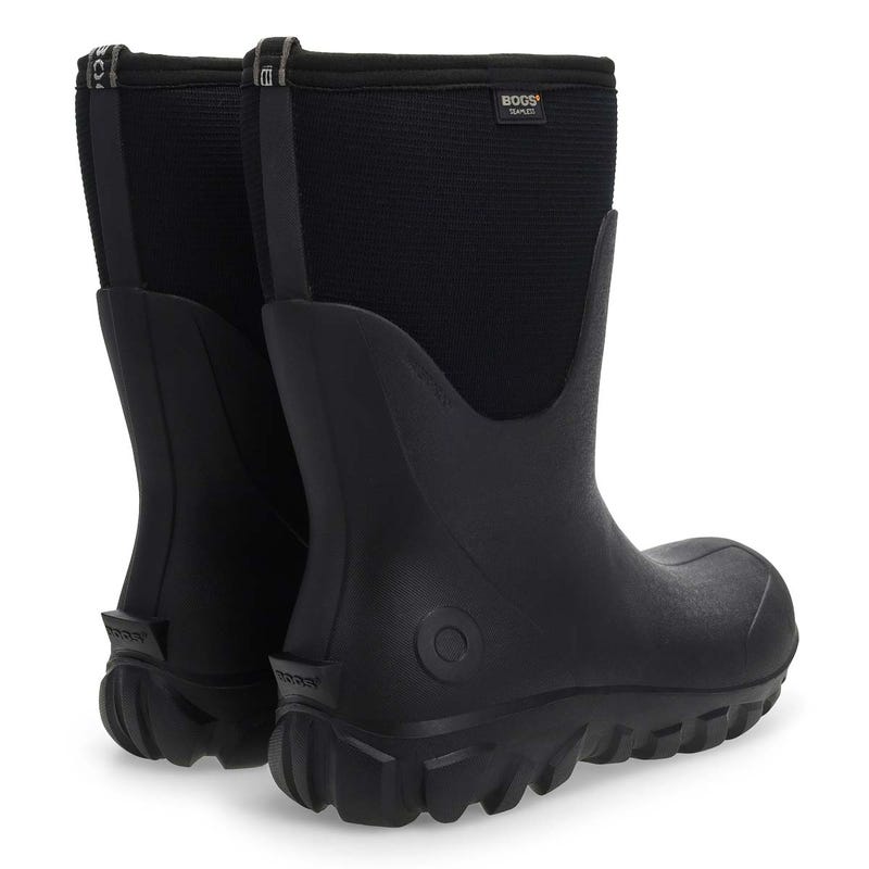 Botte imperméable mi-montante CLASSIC SEAMLESS MID, noir, hommes