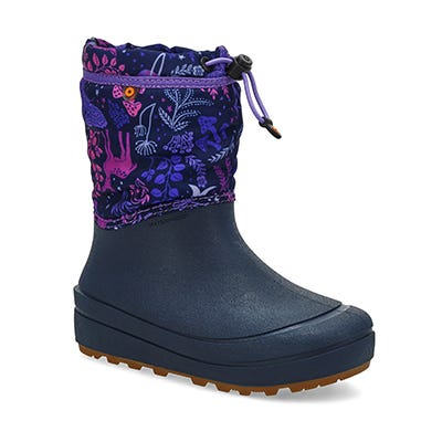 Grls Snow Shell Cosmic Forest Waterproof Winter Boot - Indigo/Multi