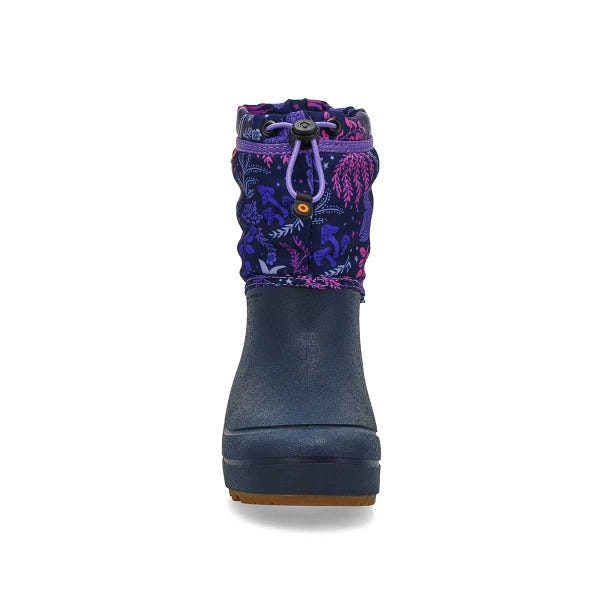 Girls'  Snow Shell Cosmic Forest Waterproof Winter Boot - Indigo/Multi