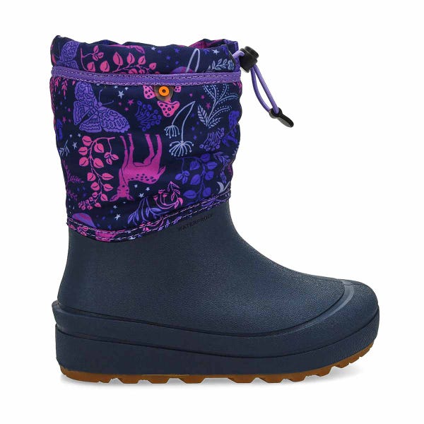 Girls'  Snow Shell Cosmic Forest Waterproof Winter Boot - Indigo/Multi