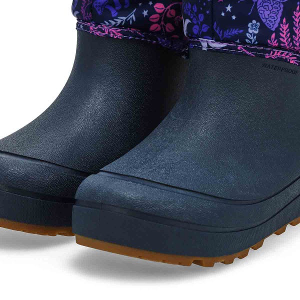 Girls'  Snow Shell Cosmic Forest Waterproof Winter Boot - Indigo/Multi