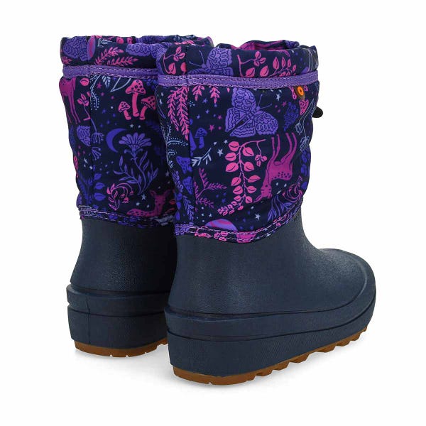 Girls'  Snow Shell Cosmic Forest Waterproof Winter Boot - Indigo/Multi