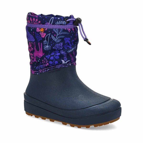 Girls'  Snow Shell Cosmic Forest Waterproof Winter Boot - Indigo/Multi