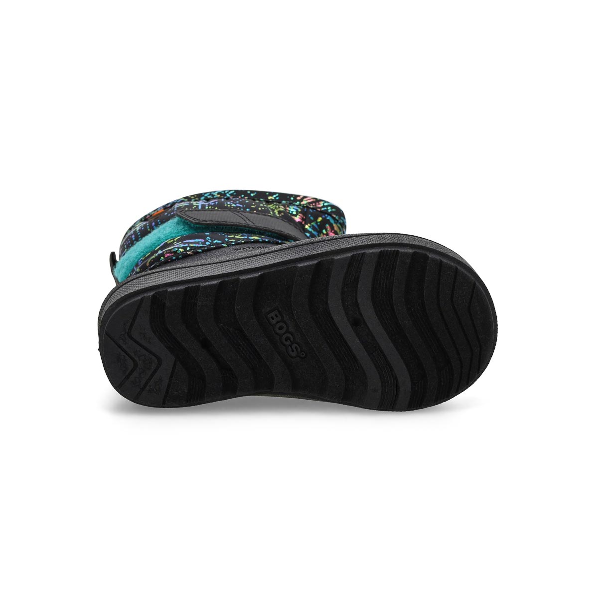 Infants' Baby Snow Shell Metallic Stripe Waterproof Winter Boot -  Black/Multi