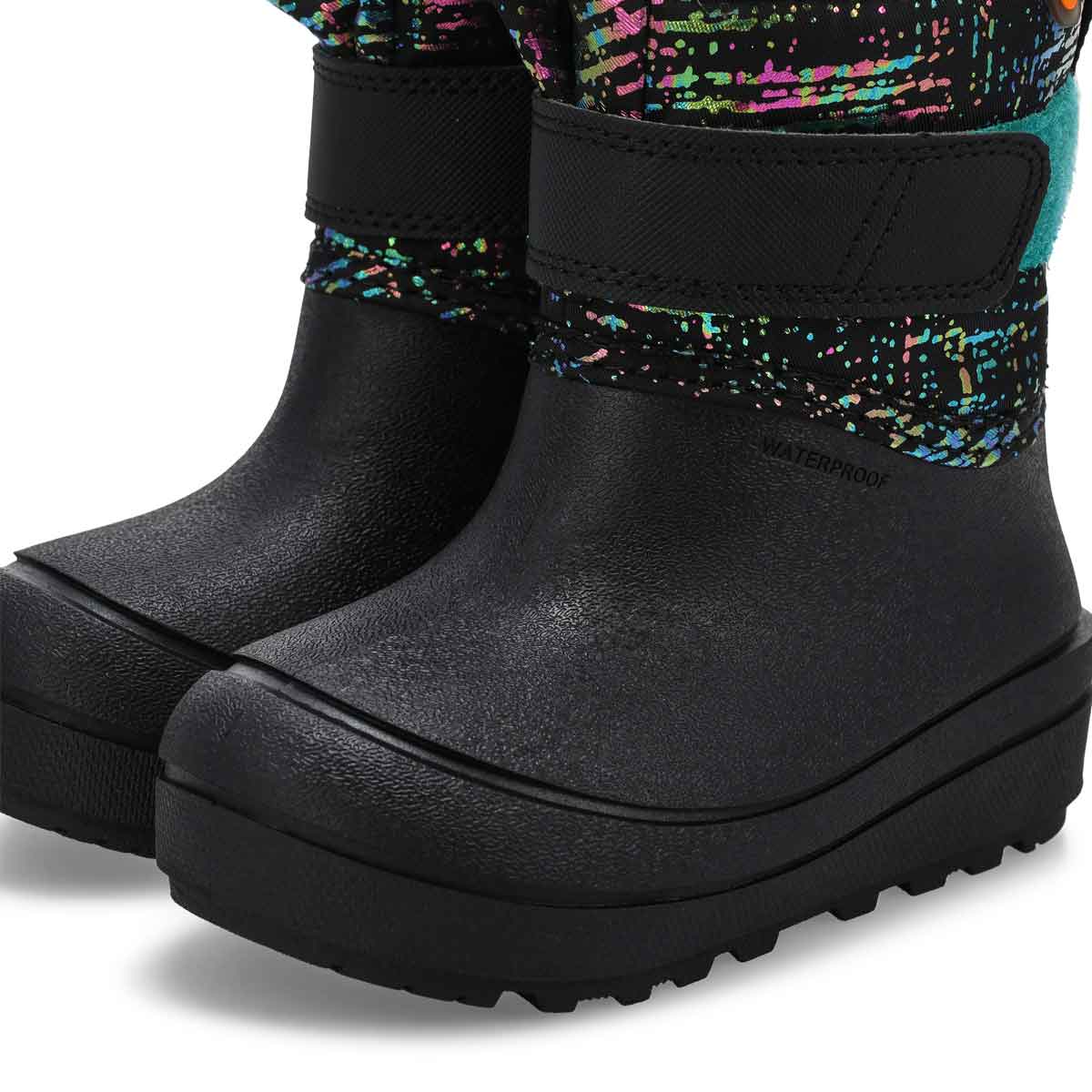 Infants' Baby Snow Shell Metallic Stripe Waterproof Winter Boot -  Black/Multi