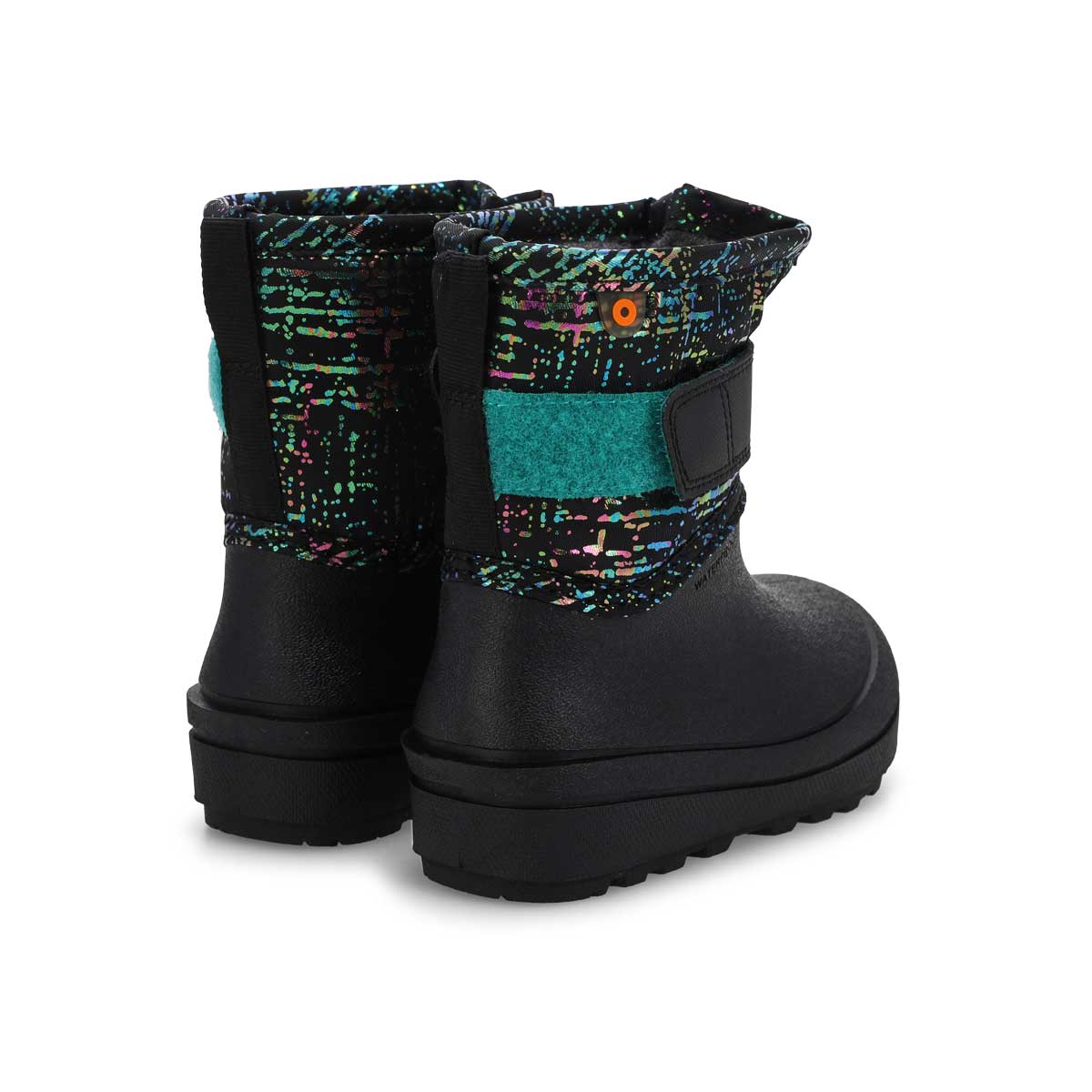 Infants' Baby Snow Shell Metallic Stripe Waterproof Winter Boot -  Black/Multi