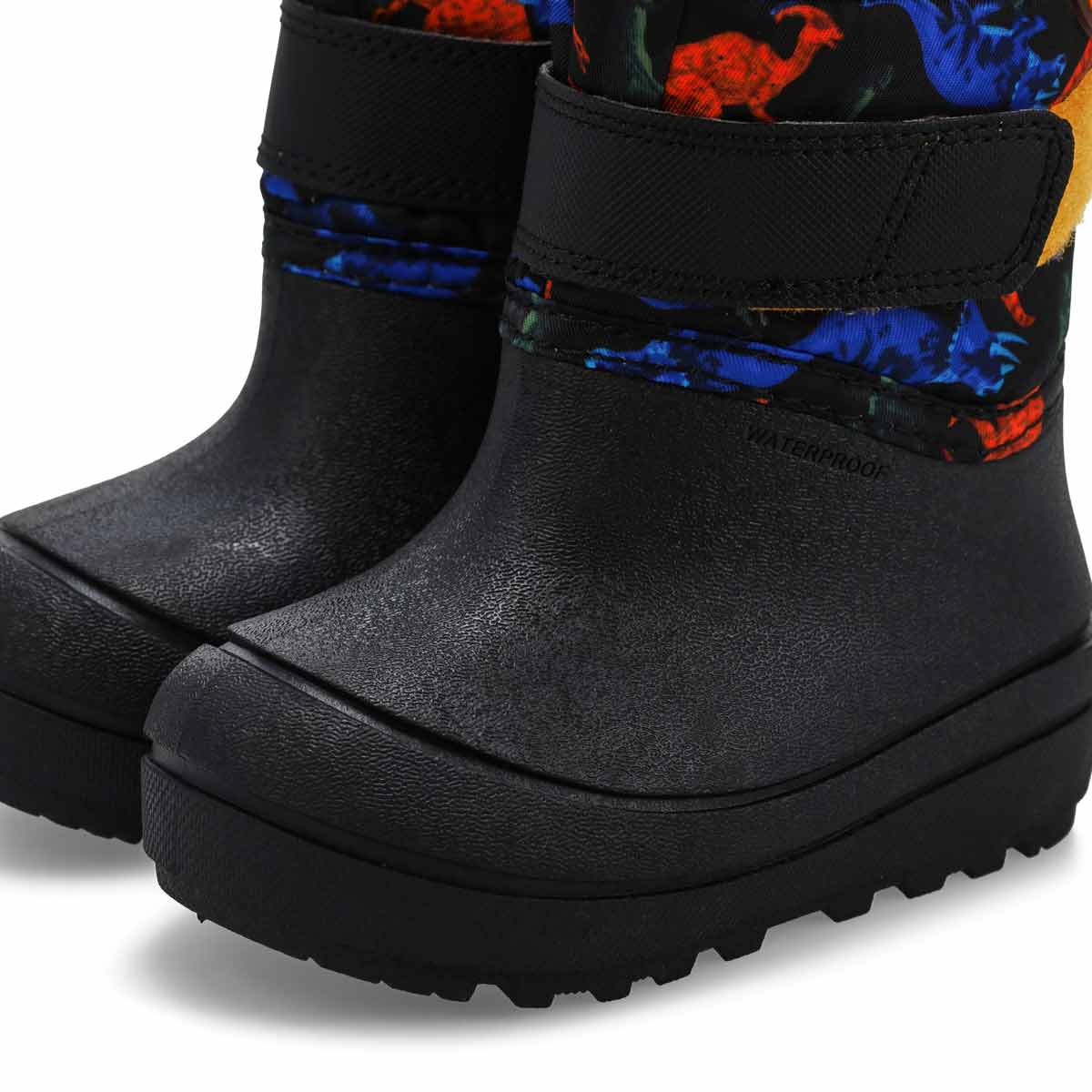 Infants' Baby Snow Shell Real Dino Waterproof Winter Boot -  Black/Multi