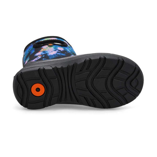 Botte d'hiver imperméable YORK SEAMLESS TIE DYE, noir/multi, enfants