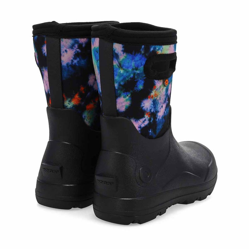 Botte d'hiver imperméable YORK SEAMLESS TIE DYE, noir/multi, enfants