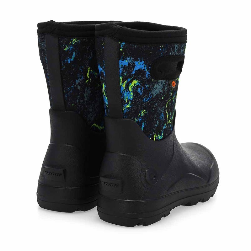 Botte d'hiver imperméable YORK SEAMLESS ACID CAMO, noir/multi, enfants
