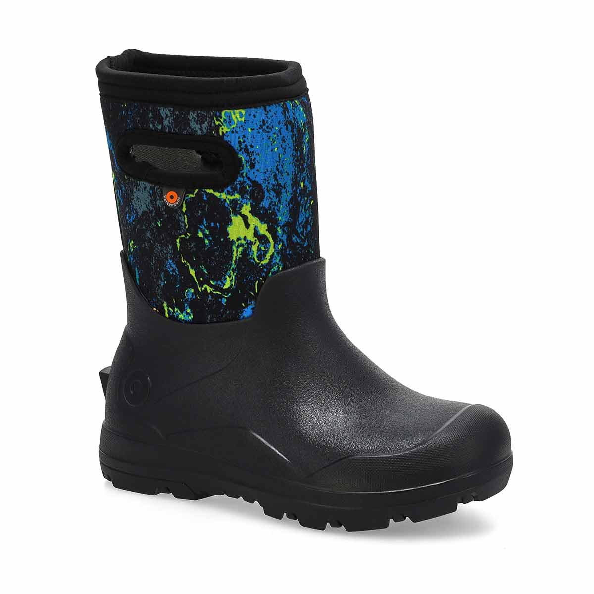 Botte d'hiver imperméable YORK SEAMLESS ACID CAMO, noir/multi, enfants