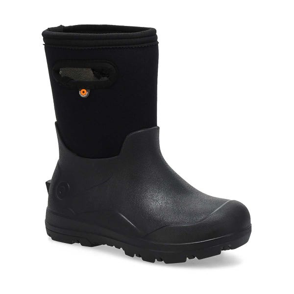 Botte d'hiver imperméable YORK SEAMLESS, noir, enfants