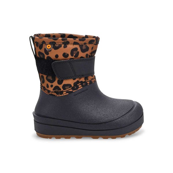 Infants'  Baby Snow Shell Leopard Waterproof Winter Boot -  Black/Multi